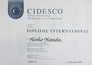 CIDESCOインターナショナルエステティシャン（国際ライセンス）